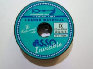 FLUOROCARBON ASSO LEADER INVISIBLE mm.0,25 SPOOL 25 m. 1X