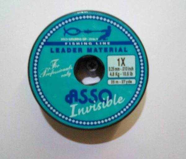 FLUOROCARBON ASSO LEADER INVISIBLE mm.0,25 SPOOL 25 m. 1X