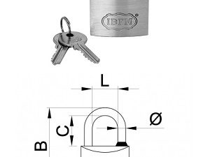 LUCCHETTO INOX AD ARCO 30mm