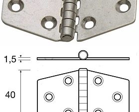 CERNIERA INOX  ESAGONALE 40x70