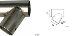 STAINLESS STEEL 60° T JOINT 60° mm. 22