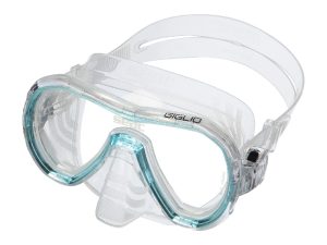 MASCHERA GIGLIO SILICONE CLEAR ACQUAMARINA