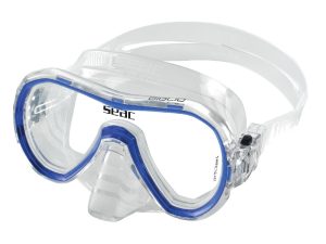 MASCHERA GIGLIO SILICONE CLEAR BLU