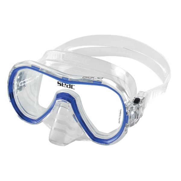 MASCHERA GIGLIO SILICONE CLEAR BLU