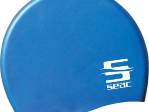 CUFFIA PISCINA IN SILICONE BLU JUNIOR