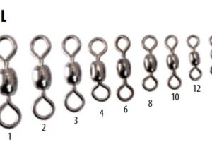 BURNISHED STAINLESS STEEL CRANE SWIVELS M. 1 PACK 12 PZ.