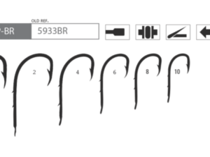 MUSTAD HOOK 5933NP-BR SIZE 1 PACK 10 pezzi